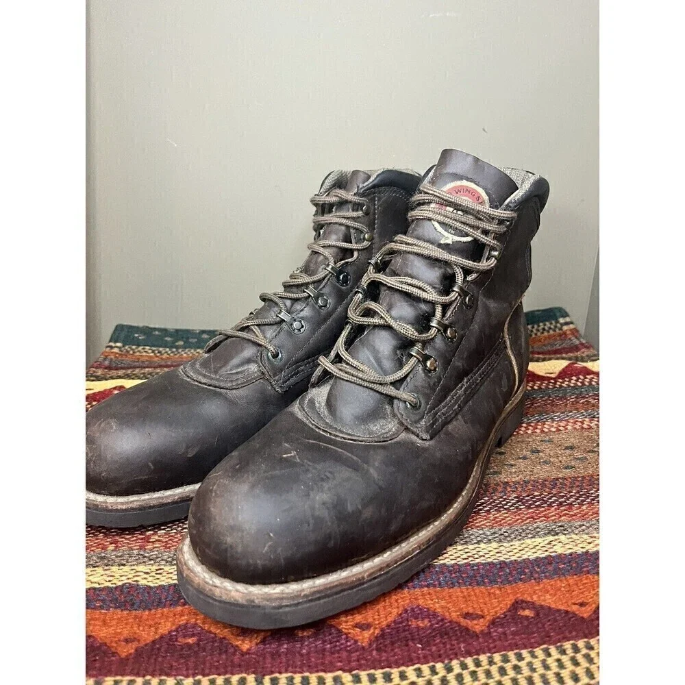 Irish Setter Redwing Made In USA 8600 Leather Safety Toe Work Boot Mens 11D